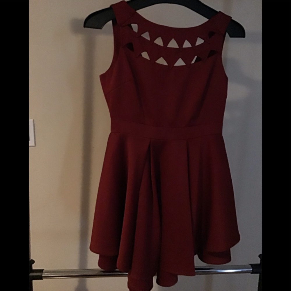 Burgundy Red Evening Dress
